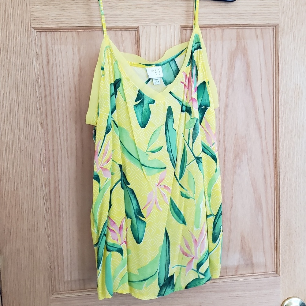 Banana Leaf Yellow Tank Top